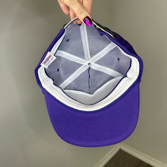 90s Rope Hat- purple ACU - unique back strap- track & field - retro throwbacks - Picture 6 of 6